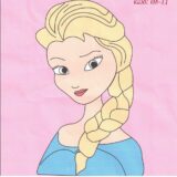 Σταμπωτό μαξιλαράκι κιτ σε χοντρό καμβά Σμύρνα 45x45 - Elsa Έλσα 08-11