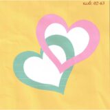 Σταμπωτό μαξιλαράκι κιτ σε χοντρό καμβά Σμύρνα 45x45 - Καρδούλες 02-63 - Pero