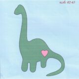 Σταμπωτό μαξιλαράκι κιτ σε χοντρό καμβά Σμύρνα 45x45 - Δεινοσαυράκι 02-65 - Pero