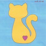 Σταμπωτό μαξιλαράκι κιτ σε χοντρό καμβά Σμύρνα 45x45 - Γατούλα 02-66 - Pero