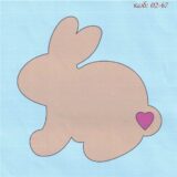 Σταμπωτό μαξιλαράκι κιτ σε χοντρό καμβά Σμύρνα 45x45 - Λαγουδάκι 02-67 - Pero