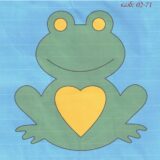 Σταμπωτό μαξιλαράκι κιτ σε χοντρό καμβά Σμύρνα 45x45 - Βατραχάκι 02-71 - Pero