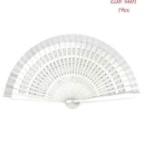 Βεντάλια ξύλινη διάτρητη 19εκ Ασημί - 6601