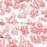 Βαμβακερό ύφασμα / φόδρα για τσάντες Φάρδος 50εκ Βάρος 80γρ./μ Κόκκινο Vintage σχέδιο 018364