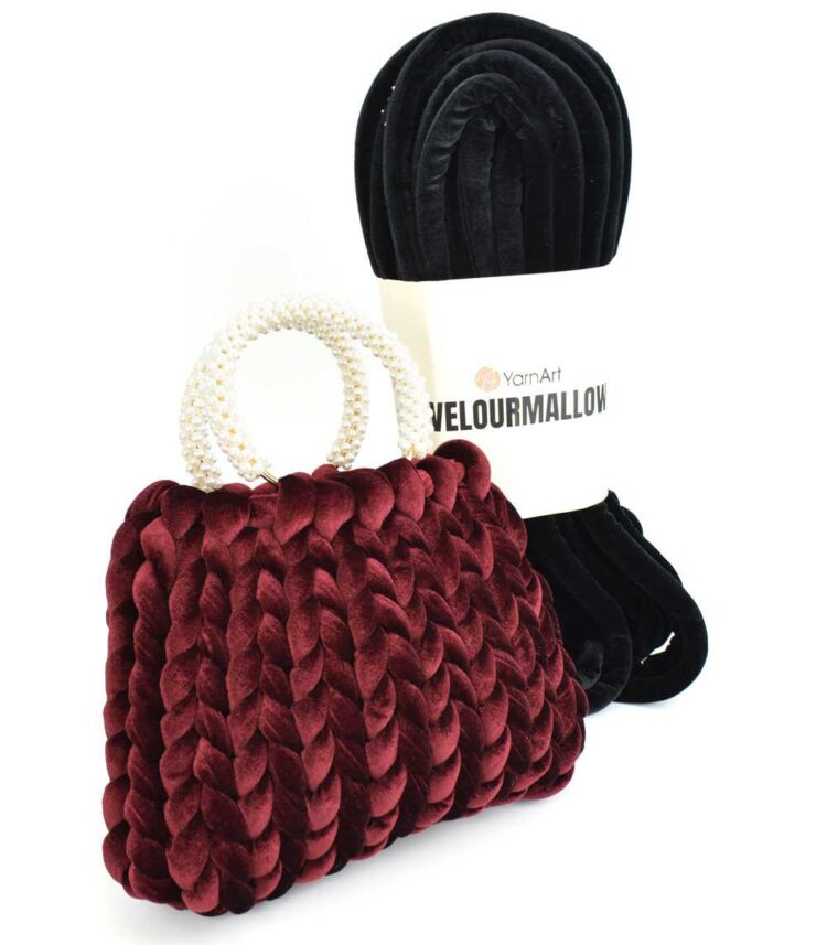 Velourmallow - Yarnart Βελούδινο σωληνωτό νήμα για τσάντες και κατασκευές 550γρ. 23μ.