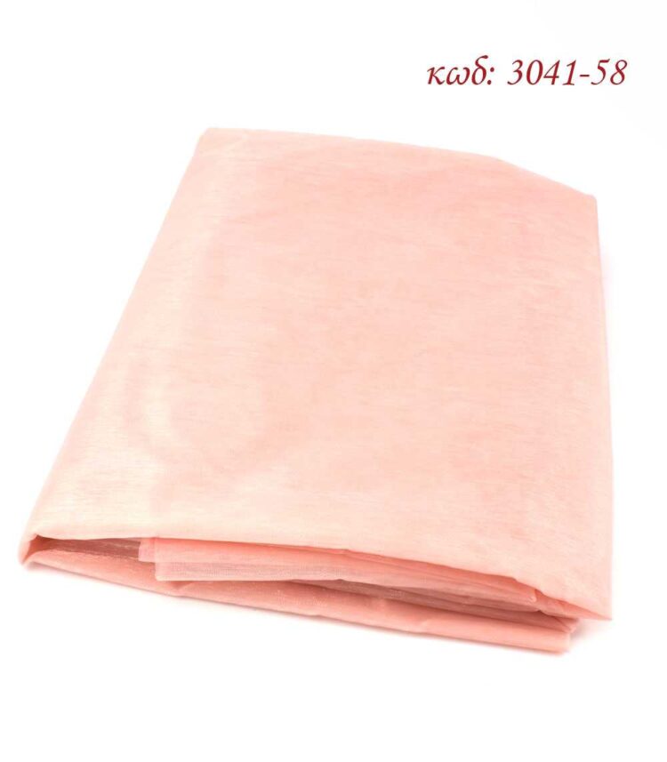 Ύφασμα οργάντζα - οργαντίνα διακοσμητικό 1,4 x 4,8μ ροζ - 3041-58