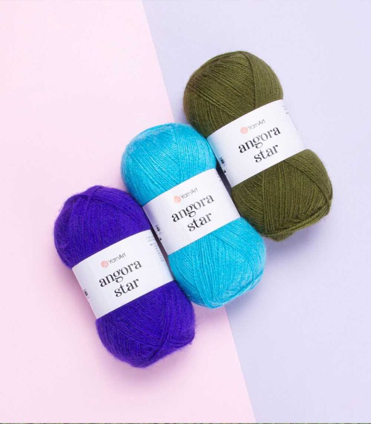 Angora Star - Yarn art Σύμμικτο χνουδωτό νήμα 100γρ. 500μ.