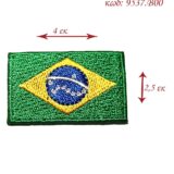 Θερμοκολλητικό σιδερότυπο μοτίφ σημαία Βραζιλίας 25x40mm 9537.B00