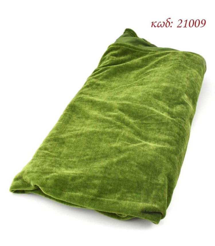 Ύφασμα βελούδο διακοσμητικό χριστουγεννιάτικο 0,9 x 3μ Πράσινο - 21009