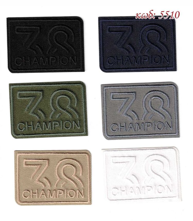 Θερμοκολλητικό σιδερότυπο μοτίφ 38 CHAMPION 4x5,5εκ - 5510
