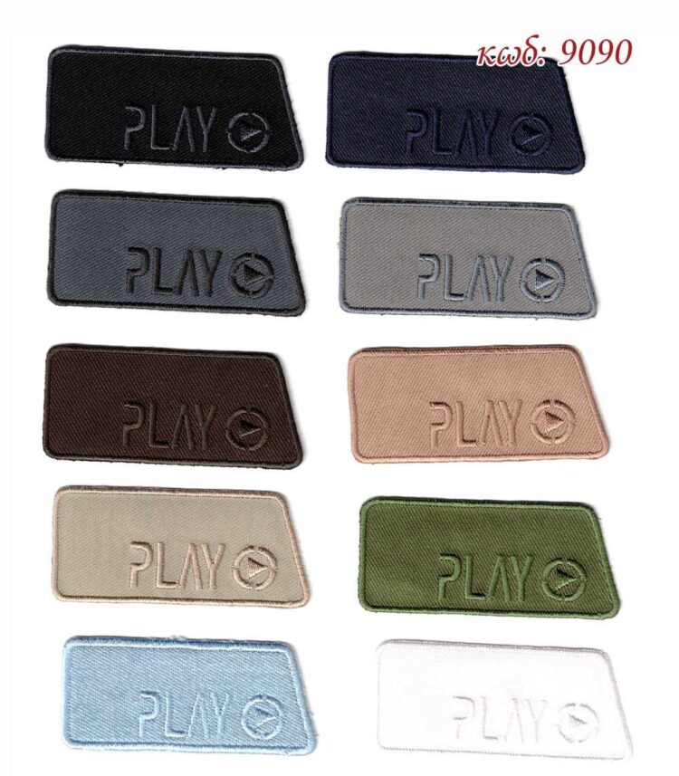 Θερμοκολλητικό σιδερότυπο μοτίφ PLAY 3x7εκ - 9090