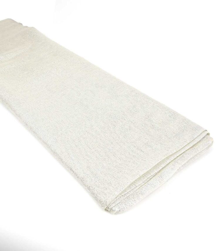 Ύφασμα με το μέτρο Lurex διακοσμητικό χριστουγεννιάτικο Φάρδος 150εκ ασημί