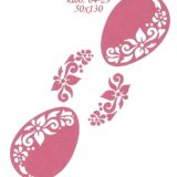 Σταμπωτό Πασχαλινό Κέντημα Τραβέρσα Κόκκινα αυγά 50x130 Κνωσός Art04-29 - Pero