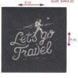 Θερμοκολλητικό σιδερότυπο μοτίφ Lets Go Travel 6x6εκ LECCO 6464.D