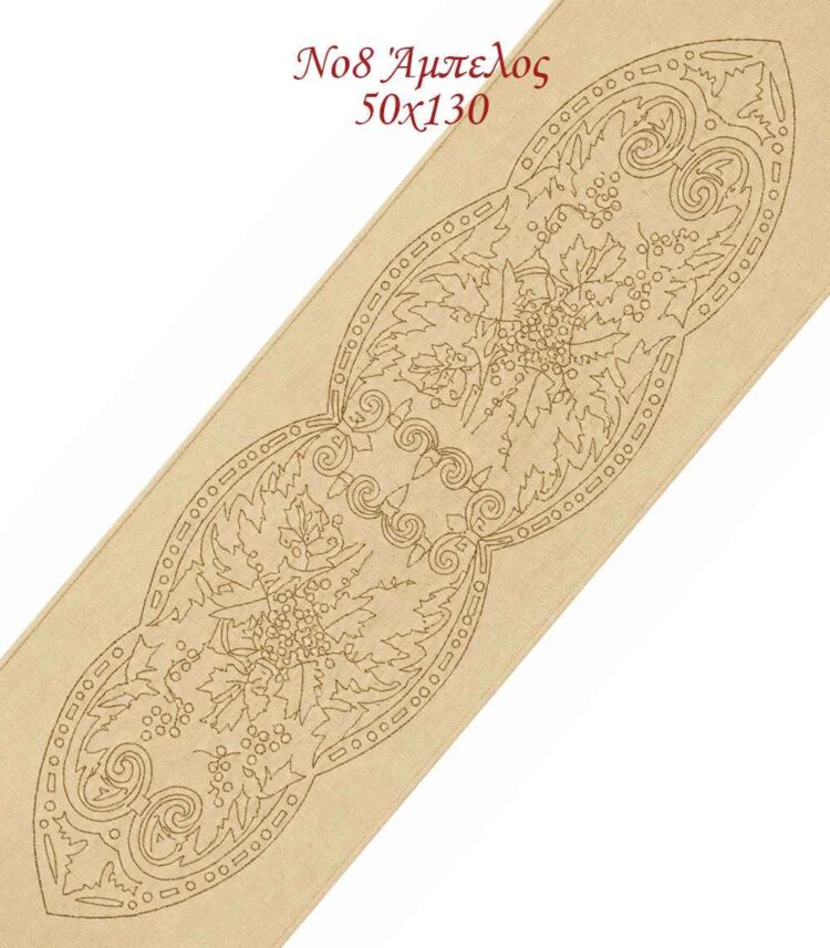 Γραμμική τραβέρσα Άμπελος- 50x130 - Καμβάς Νο8 - Art08 Λίγα απ' όλα