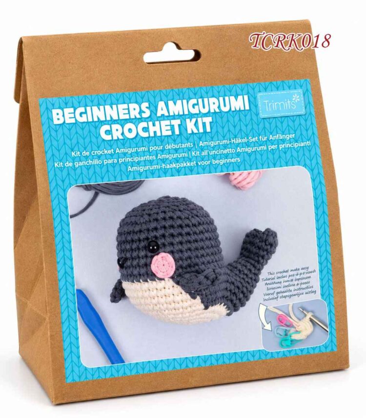 Κιτ Πλεξίματος Amigurumi για Αρχάριους – Φαλαινάκι 12×10×11 εκ. Trimits TCRK018
