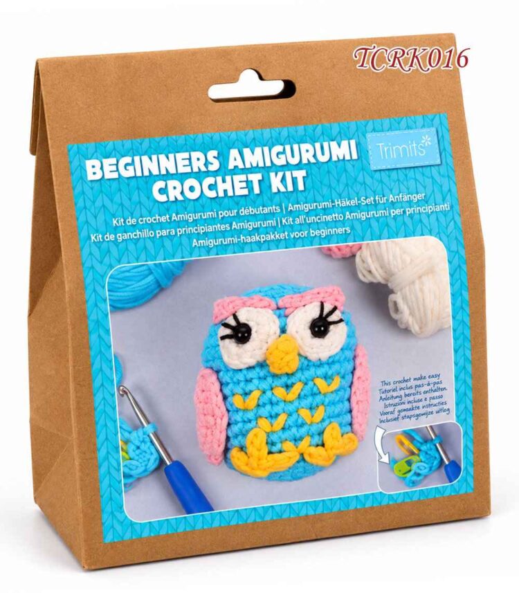 Κιτ Πλεξίματος Amigurumi για Αρχάριους – Κουκουβάγια 8×8×8 εκ. Trimits TCRK016