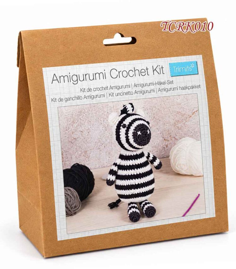 Κιτ Πλεξίματος Amigurumi – Ζέβρα 12×10,5×23 εκ. Trimits TCRK010