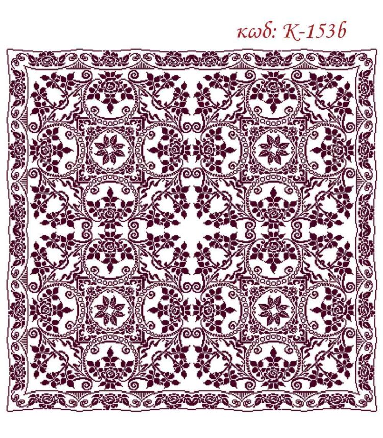 Σταμπωτό καρέ Γεωμετρικό 100x100εκ Κνωσός - Atelier De Canvas - K-153b
