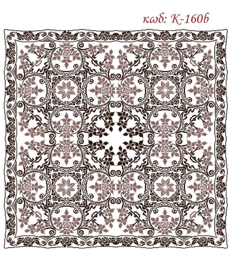 Σταμπωτό καρέ Γεωμετρικό 100x100εκ Κνωσός - Atelier De Canvas - K-160b