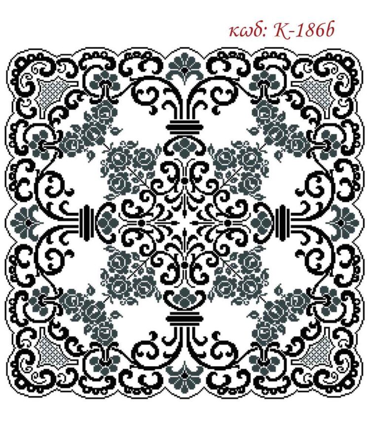 Σταμπωτό καρέ Γεωμετρικό 100x100εκ Κνωσός - Atelier De Canvas - K-186b