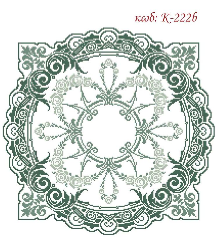 Σταμπωτό καρέ Γεωμετρικό 100x100εκ Κνωσός - Atelier De Canvas - K-222b