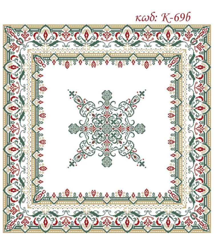 Σταμπωτό καρέ Γεωμετρικό 100x100εκ Κνωσός - Atelier De Canvas - K-69b